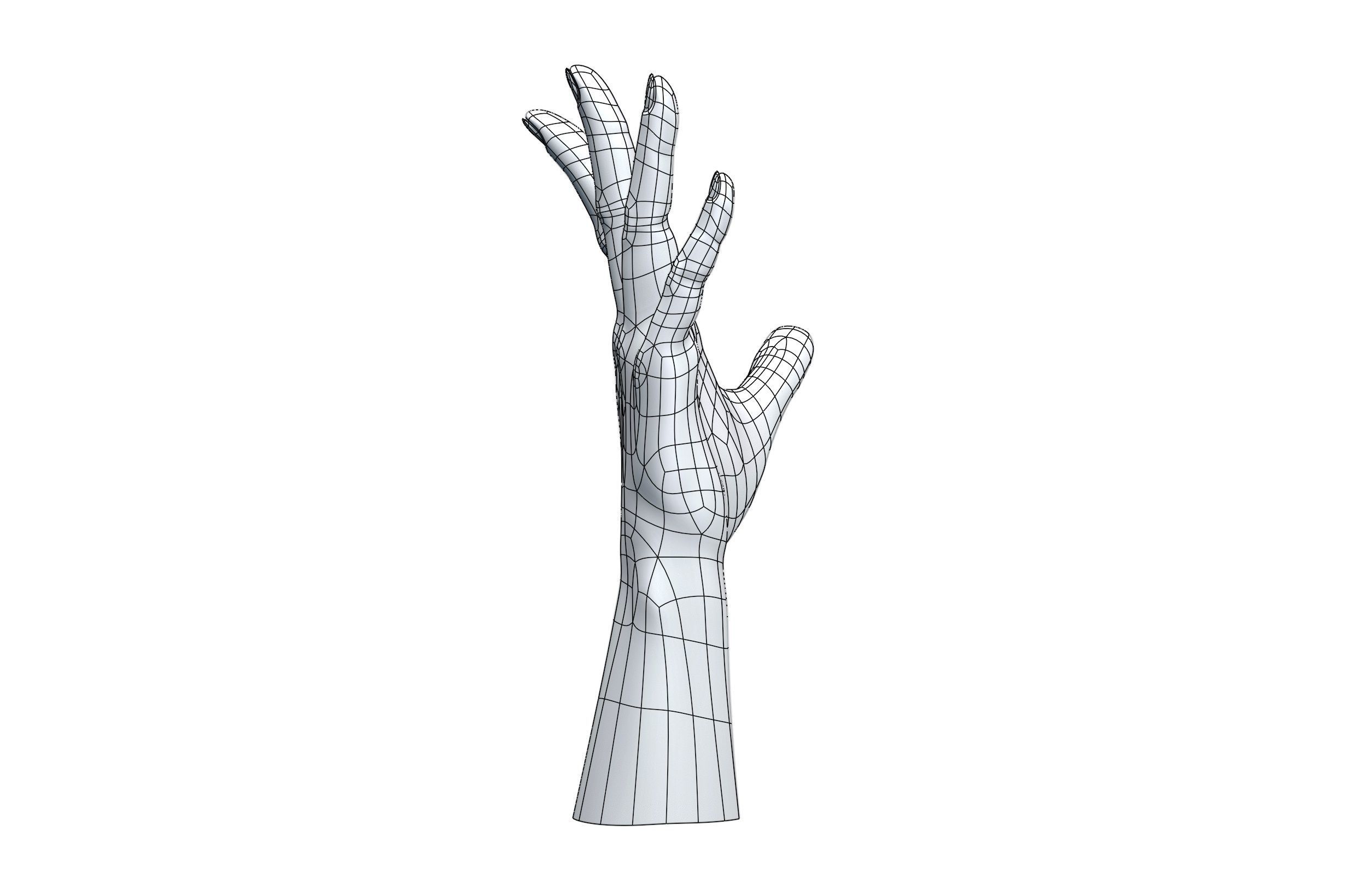 CAD compatible Casual Woman Hand Model F1P3D1V1hand 3D model_18
