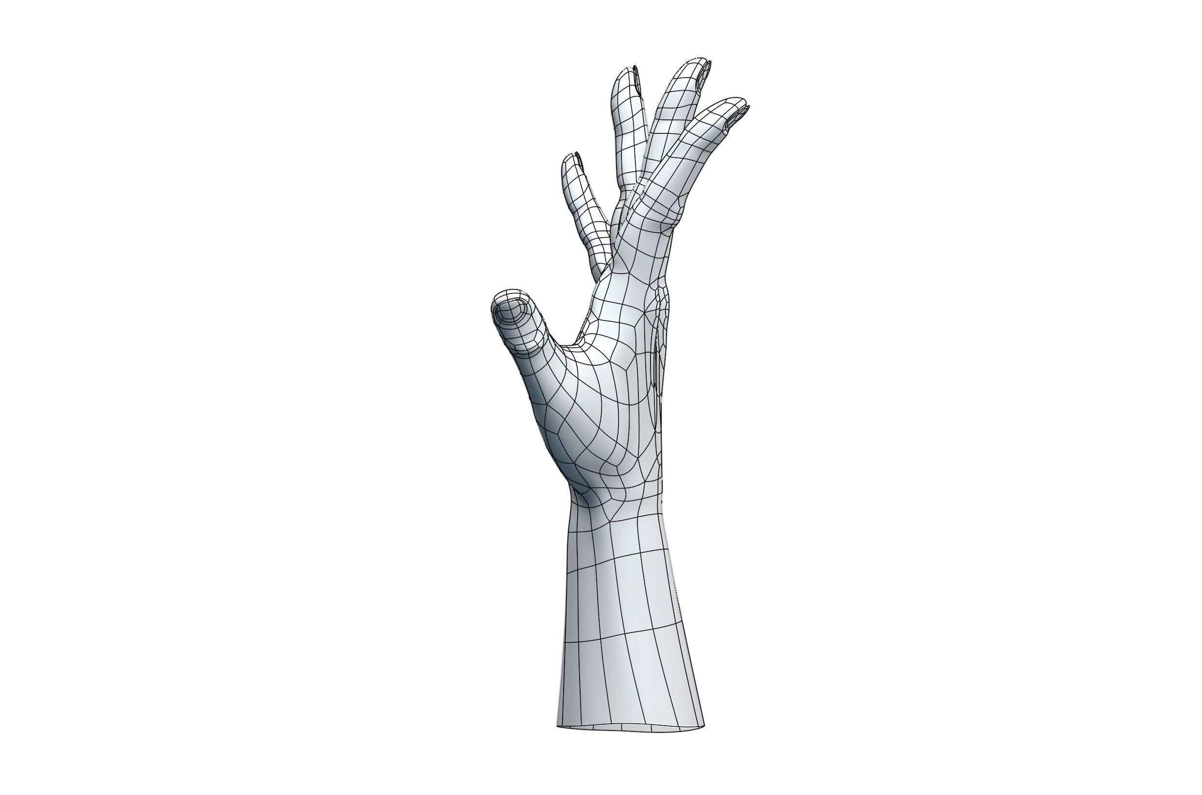CAD compatible Casual Woman Hand Model F1P3D1V1hand 3D model_14