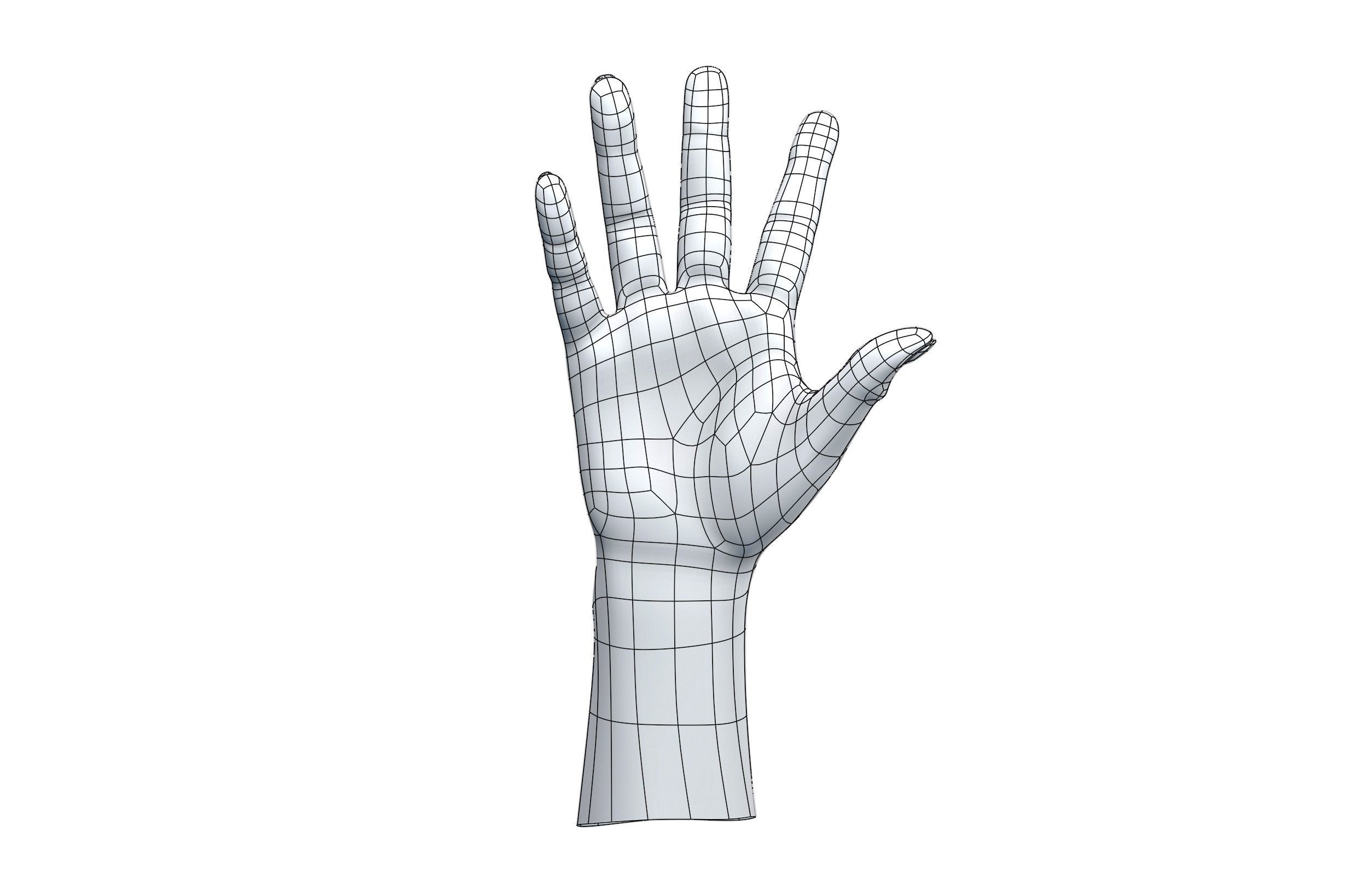CAD compatible Casual Woman Hand Model F1P3D1V1hand 3D model_17