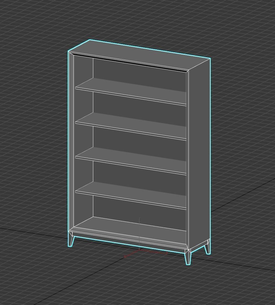 Shelf 03 Low-poly 3D model_11