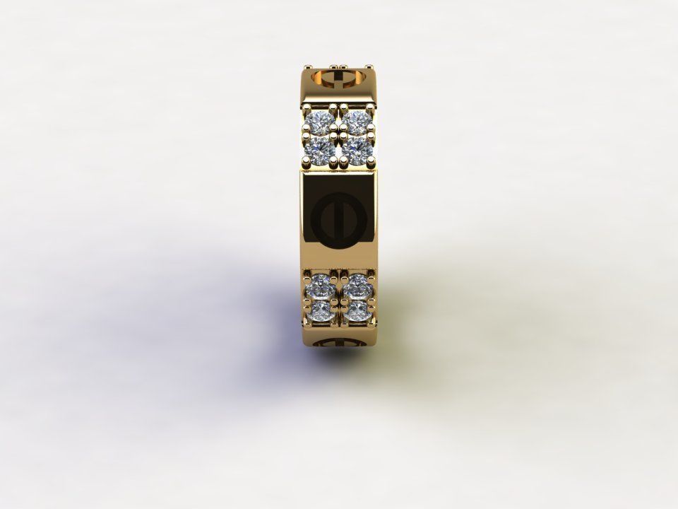 women ring design cad file R5 3D model_3