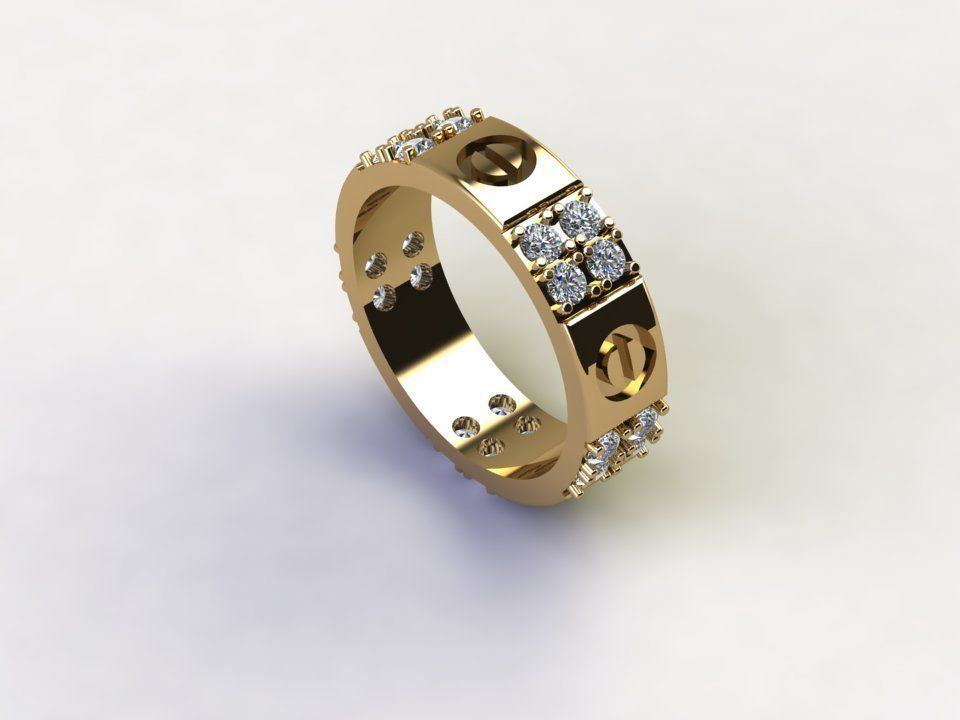 women ring design cad file R5 3D model_2