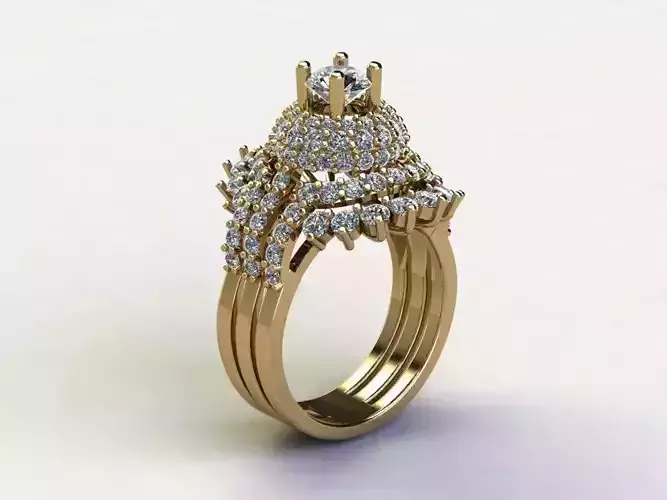Women Ring Solitaire 2020 cad file design R49