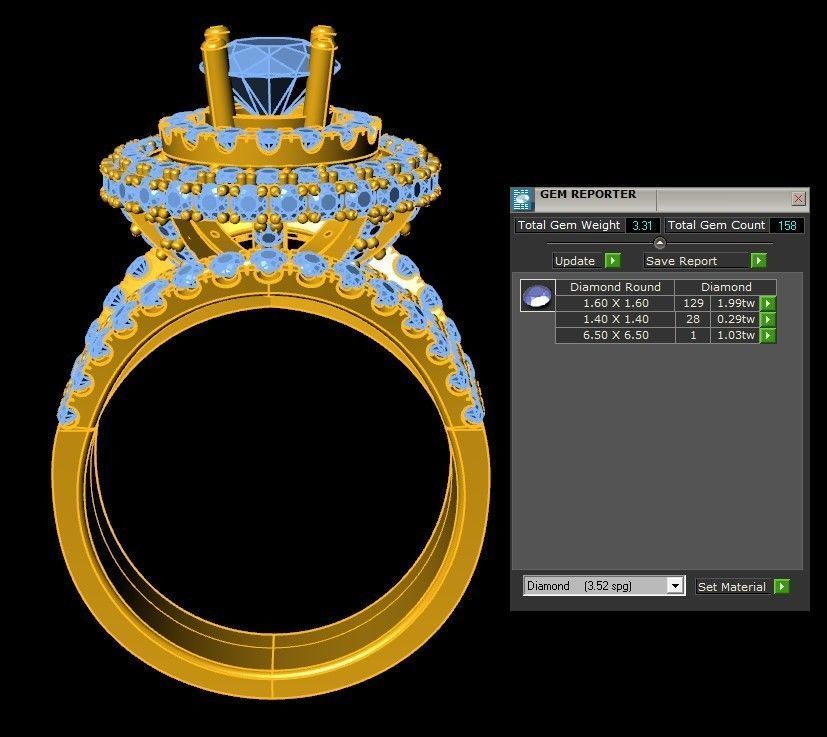 New women ring 2020 model cad file design R48 3D model_2