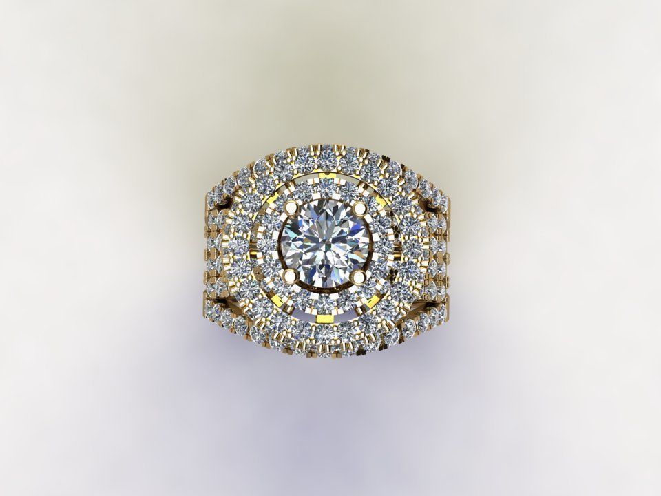 New women ring 2020 model cad file design R48 3D model_4