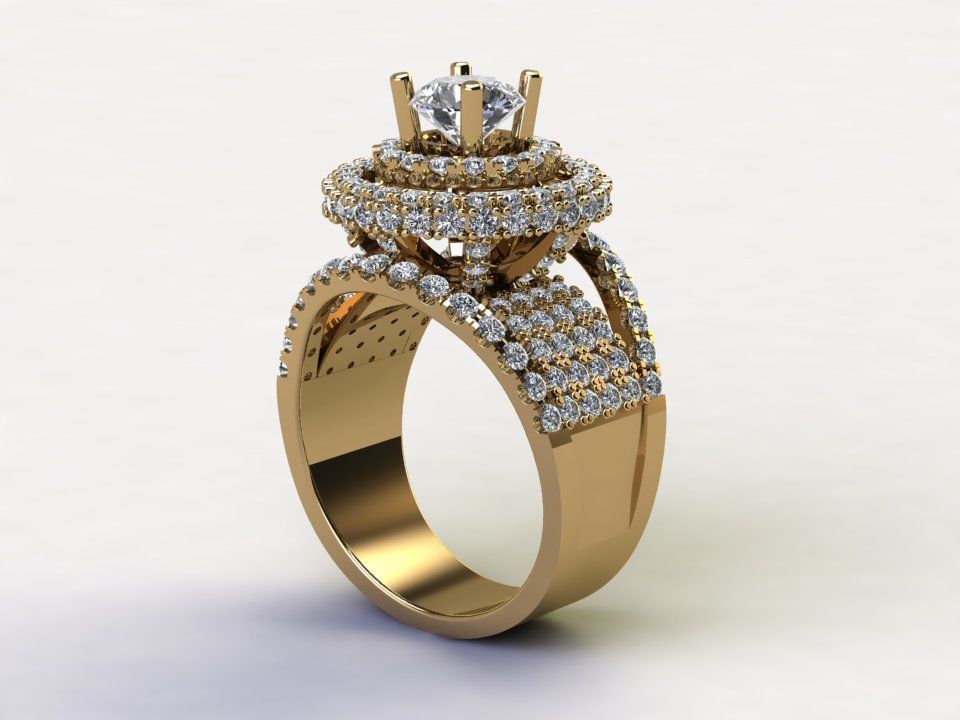 New women ring 2020 model cad file design R48 3D model_1