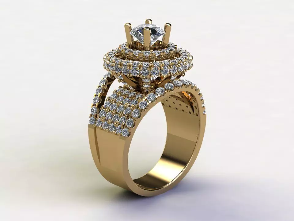 New women ring 2020 model cad file design R48 3D model_0