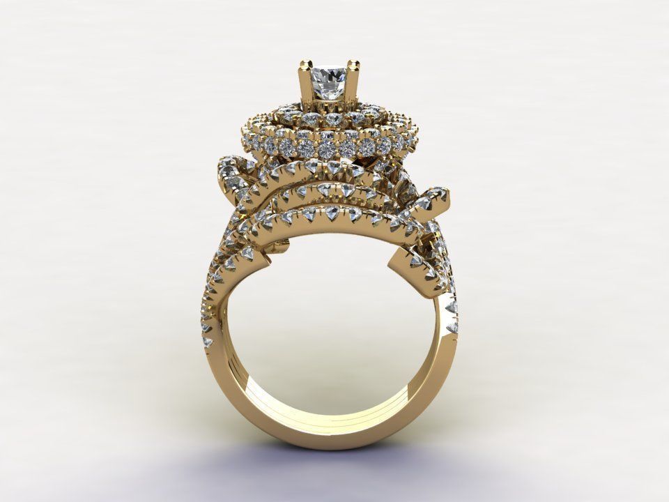 Women Jewelry ring new model design cad file R47 3D model_3