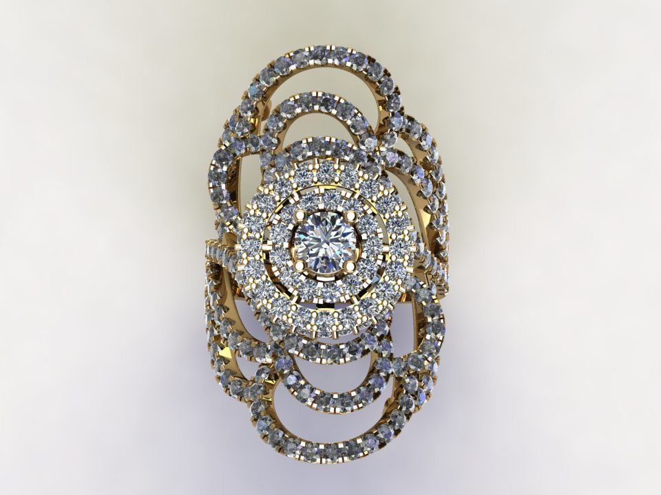 Women Jewelry ring new model design cad file R47 3D model_4