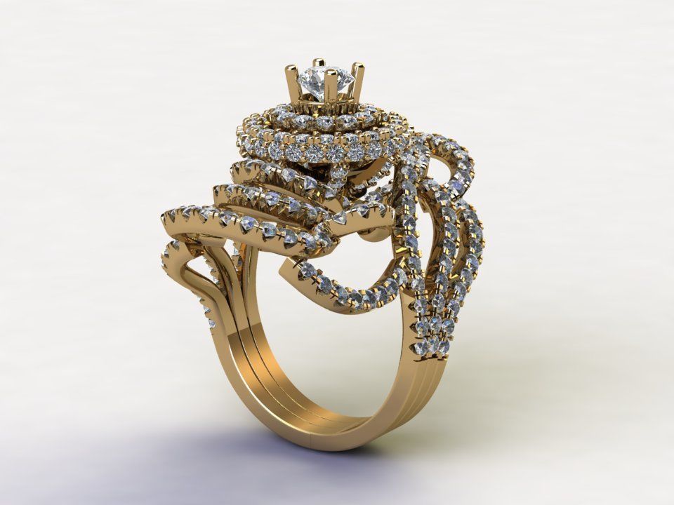 Women Jewelry ring new model design cad file R47 3D model_1