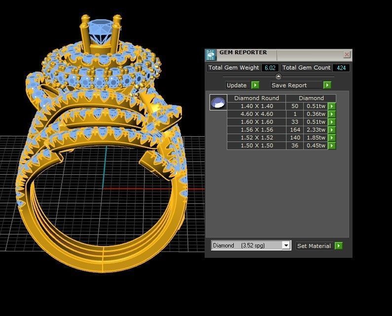 Women Jewelry ring new model design cad file R47 3D model_2