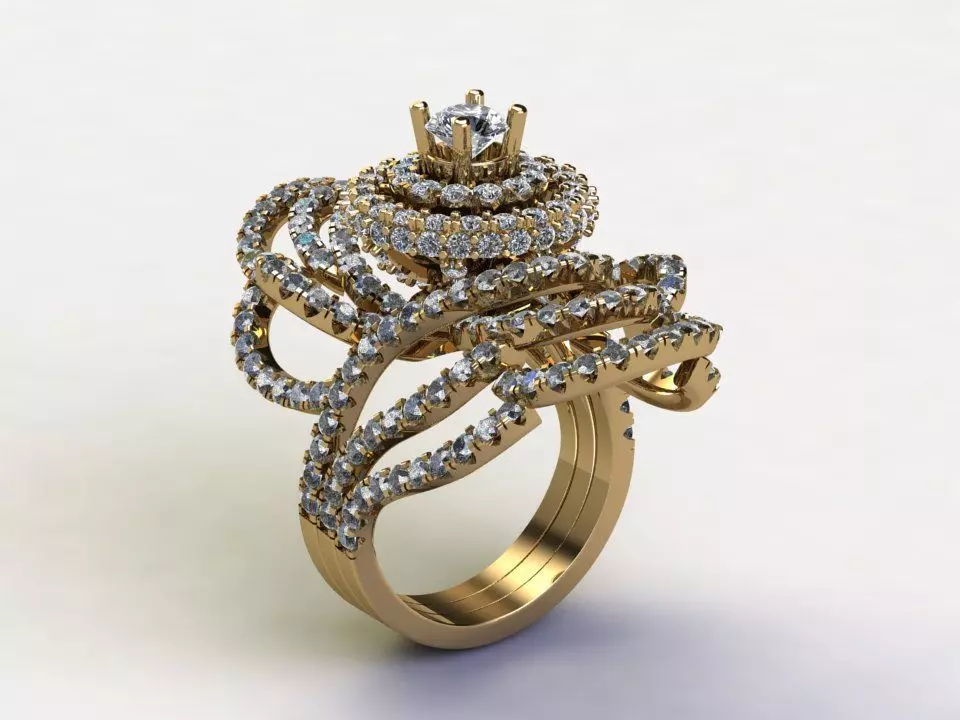 Women Jewelry ring new model design cad file R47 3D model_0