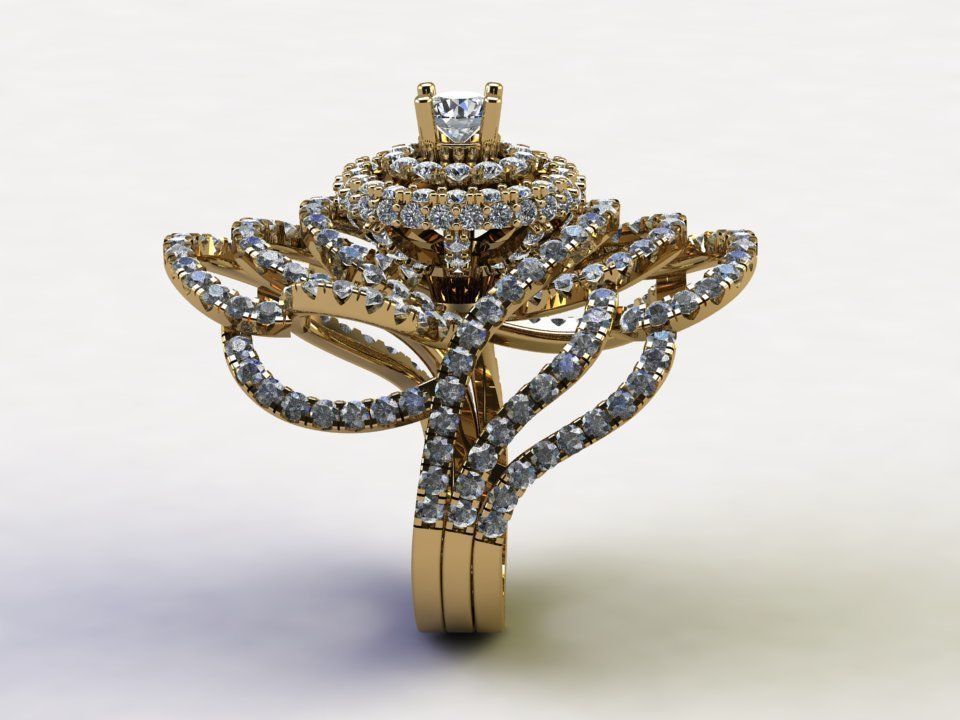 Women Jewelry ring new model design cad file R47 3D model_5