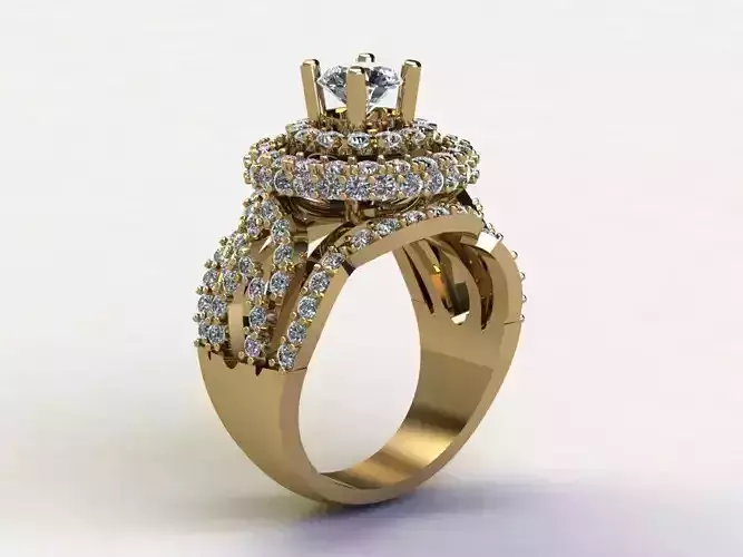 Women ring 2020 new design cad file light gold R46