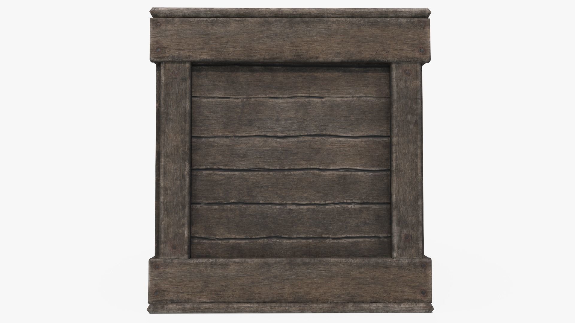 Medieval Box Low-poly 3D model_3