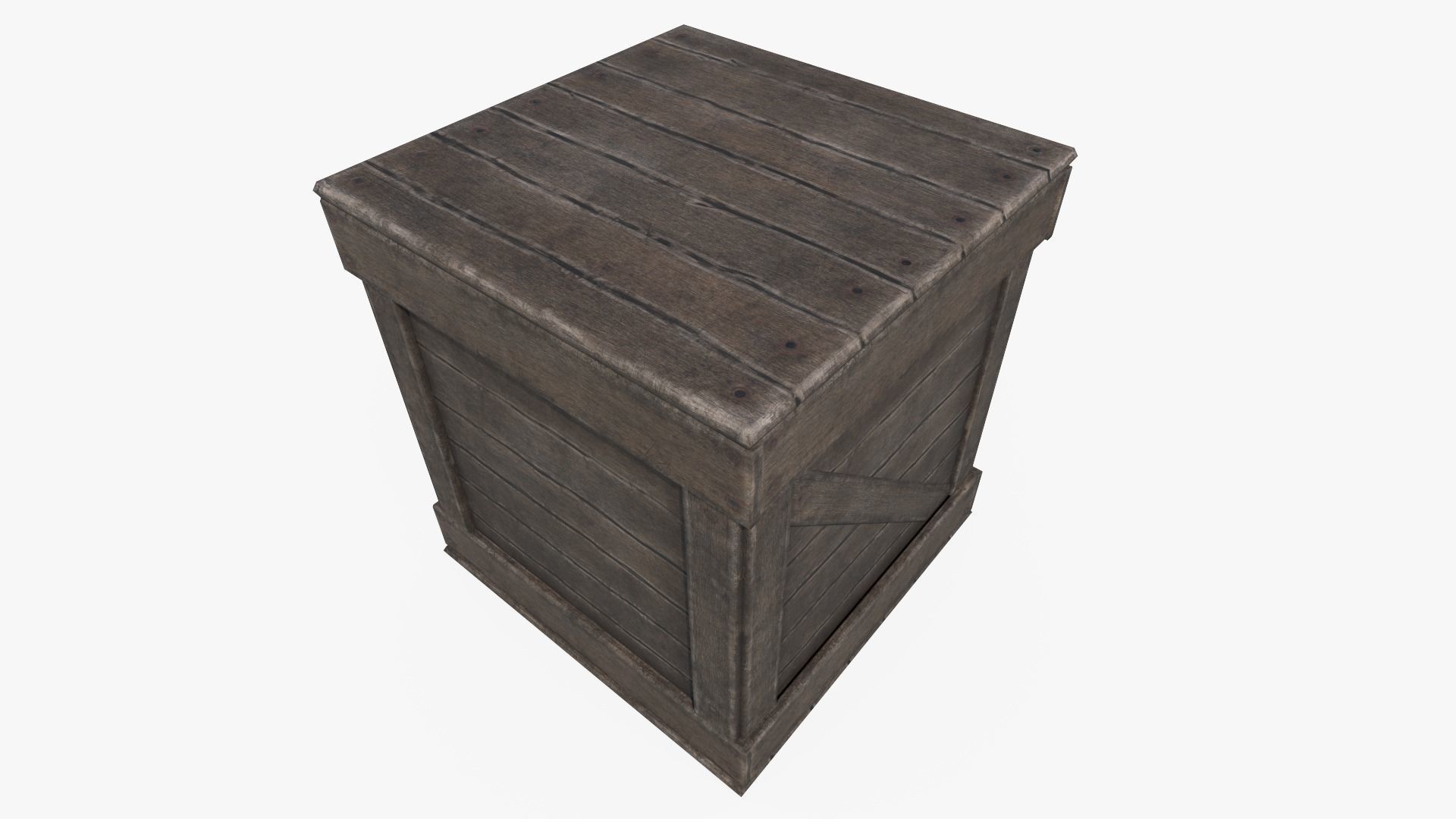 Medieval Box Low-poly 3D model_2