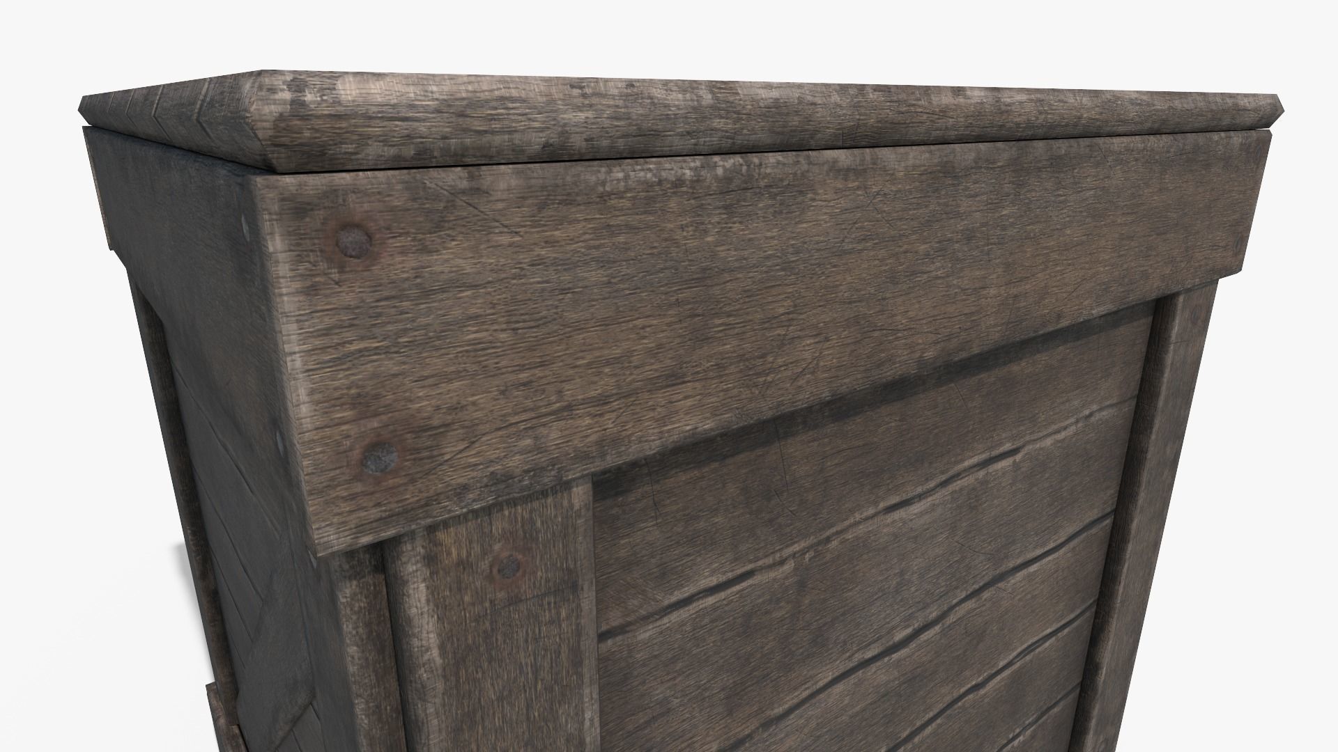 Medieval Box Low-poly 3D model_5