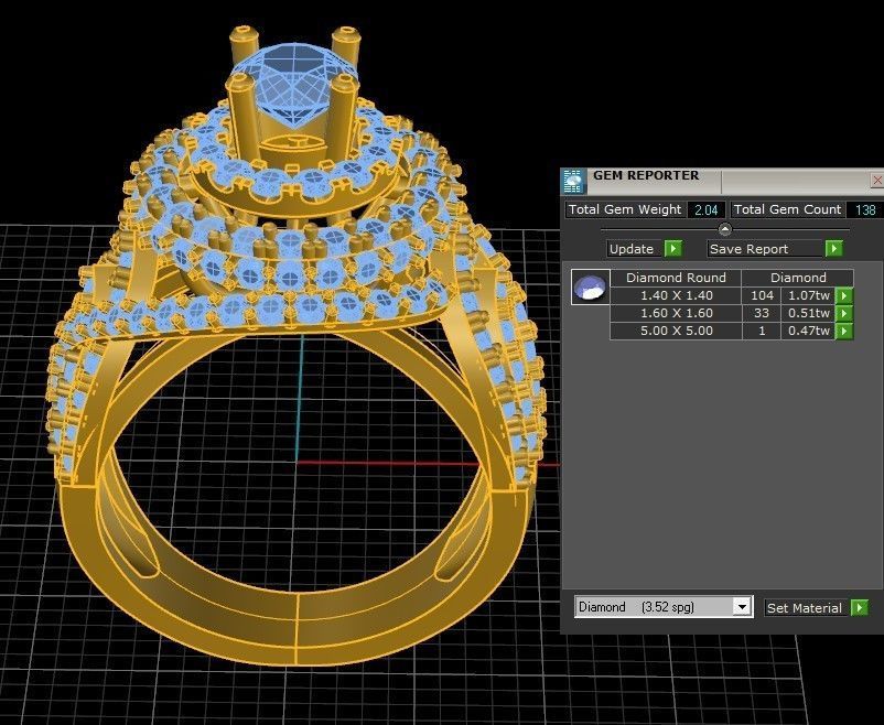 New design ring 2020 for women R41 3D model_2