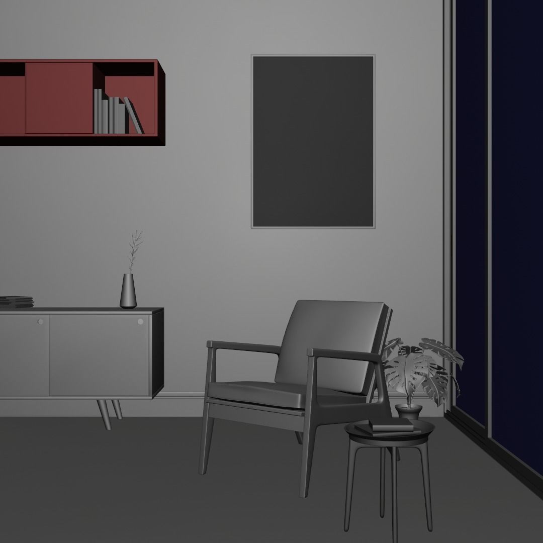 reading room 3D model_3