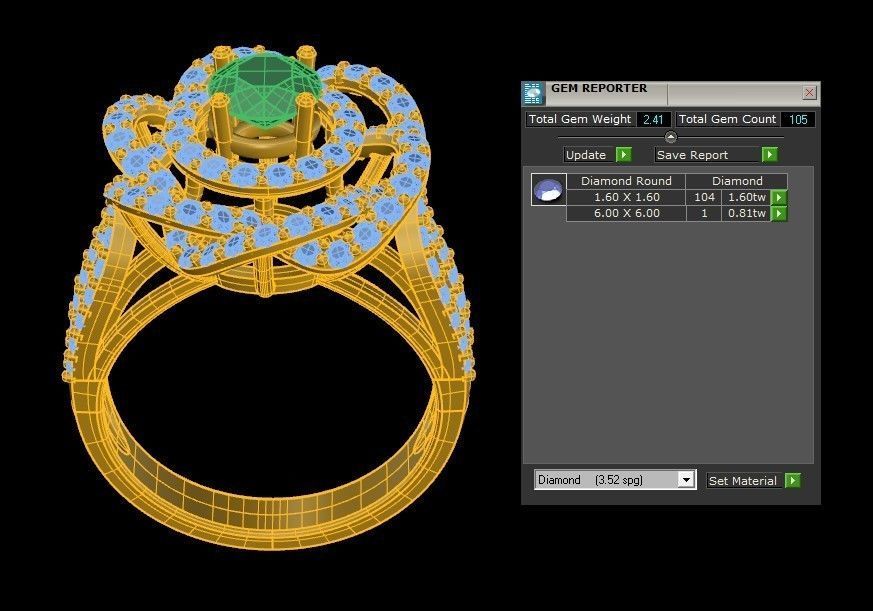 Women Ring in Asia popular model 2020 R36 3D model_2