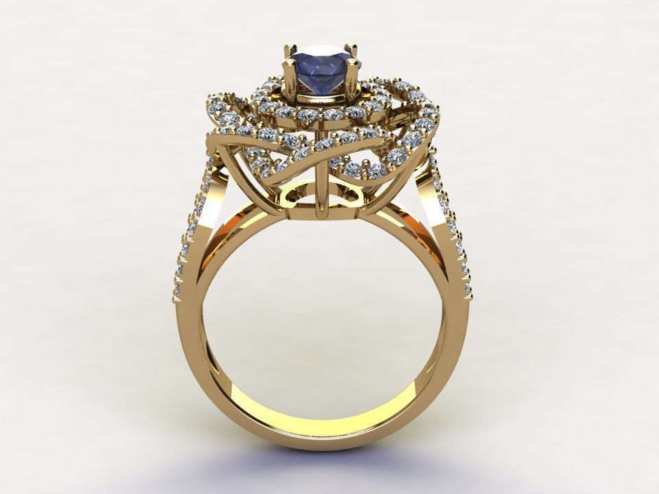 Women Ring in Asia popular model 2020 R36 3D model_3