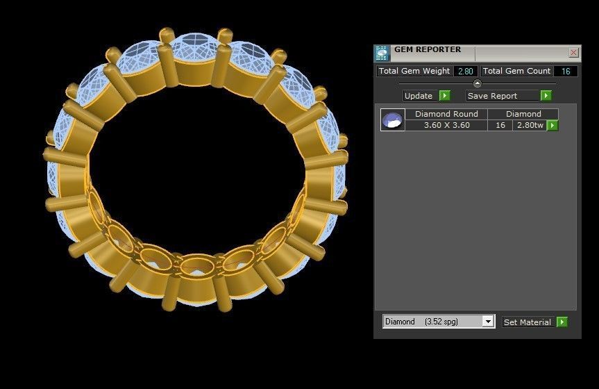 New Ring women model R34 3D model_2