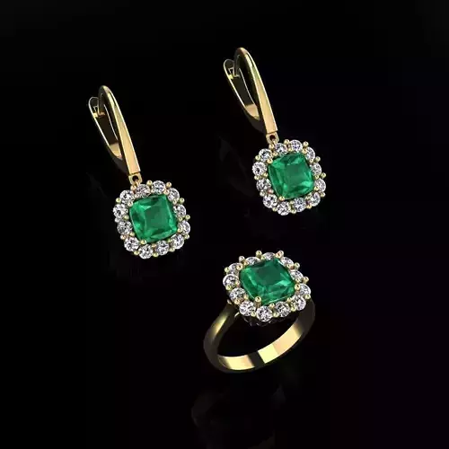 Ring and Earrings 130 3D print model