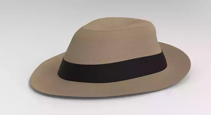 Hat Realistic 3D Model fedora
