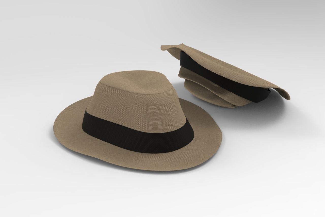 Hat Realistic 3D Model fedora 3D model_2