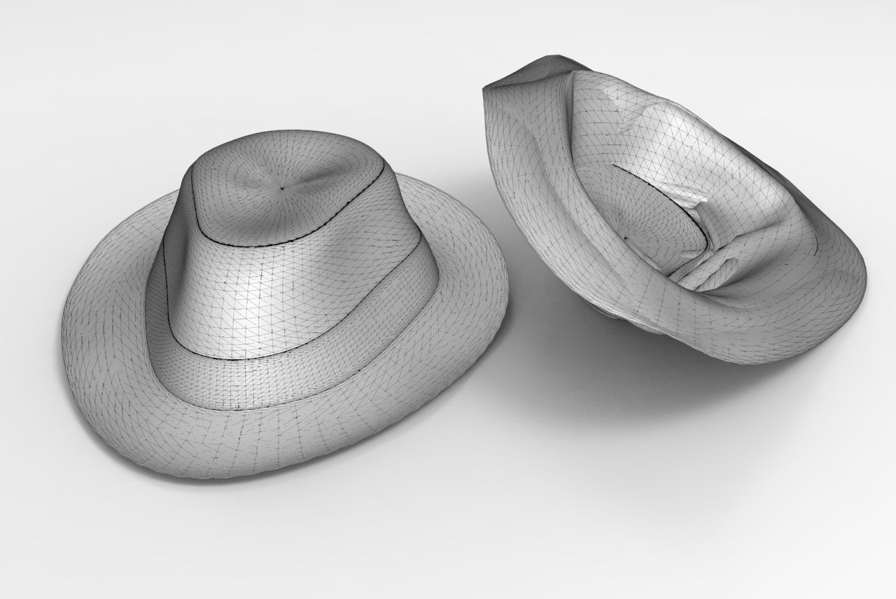 Hat Realistic 3D Model fedora 3D model_4