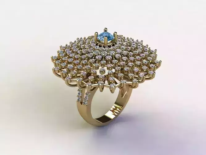 women ring with gem or diamond new design R25