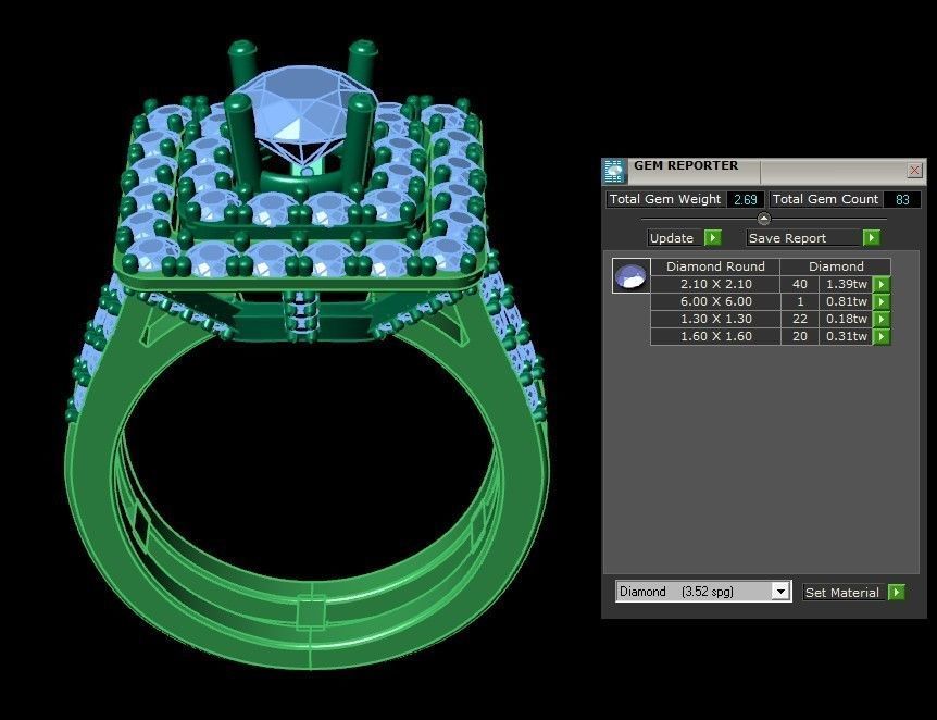 Women Ring 2020 new design in Asia R23 3D model_2