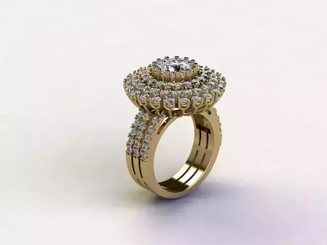 Popular jewelry women ring cad file design 3dm R21