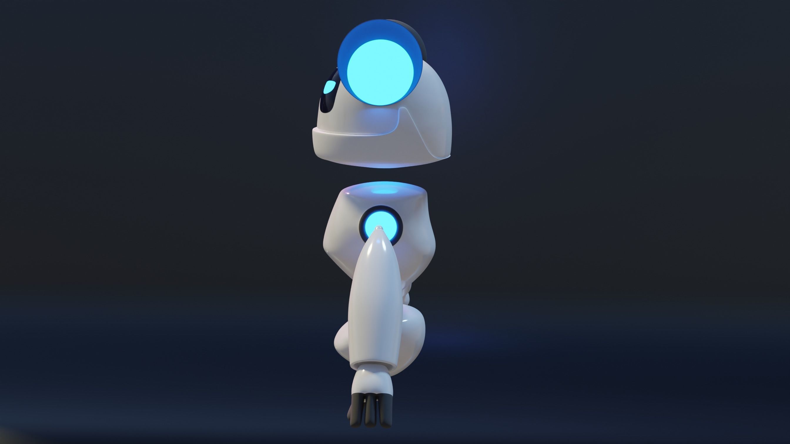 Low Poly Robot 3D Model humanoid 3D model_2
