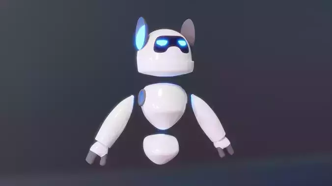 Low Poly Robot 3D Model humanoid 3D model