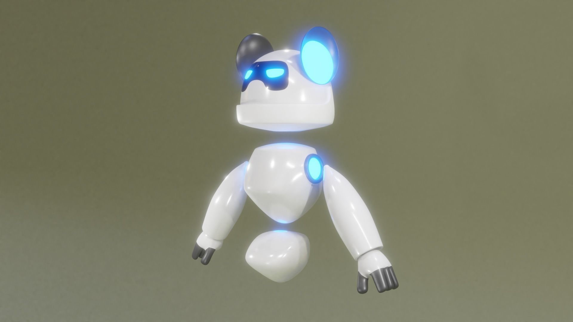 Low Poly Robot 3D Model humanoid 3D model_5