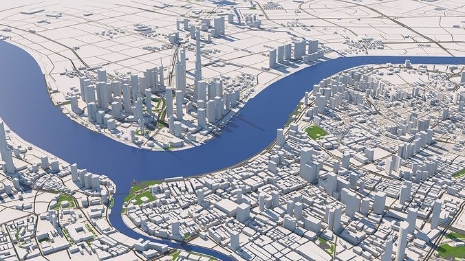 shanghai city center 3d model 3D model
