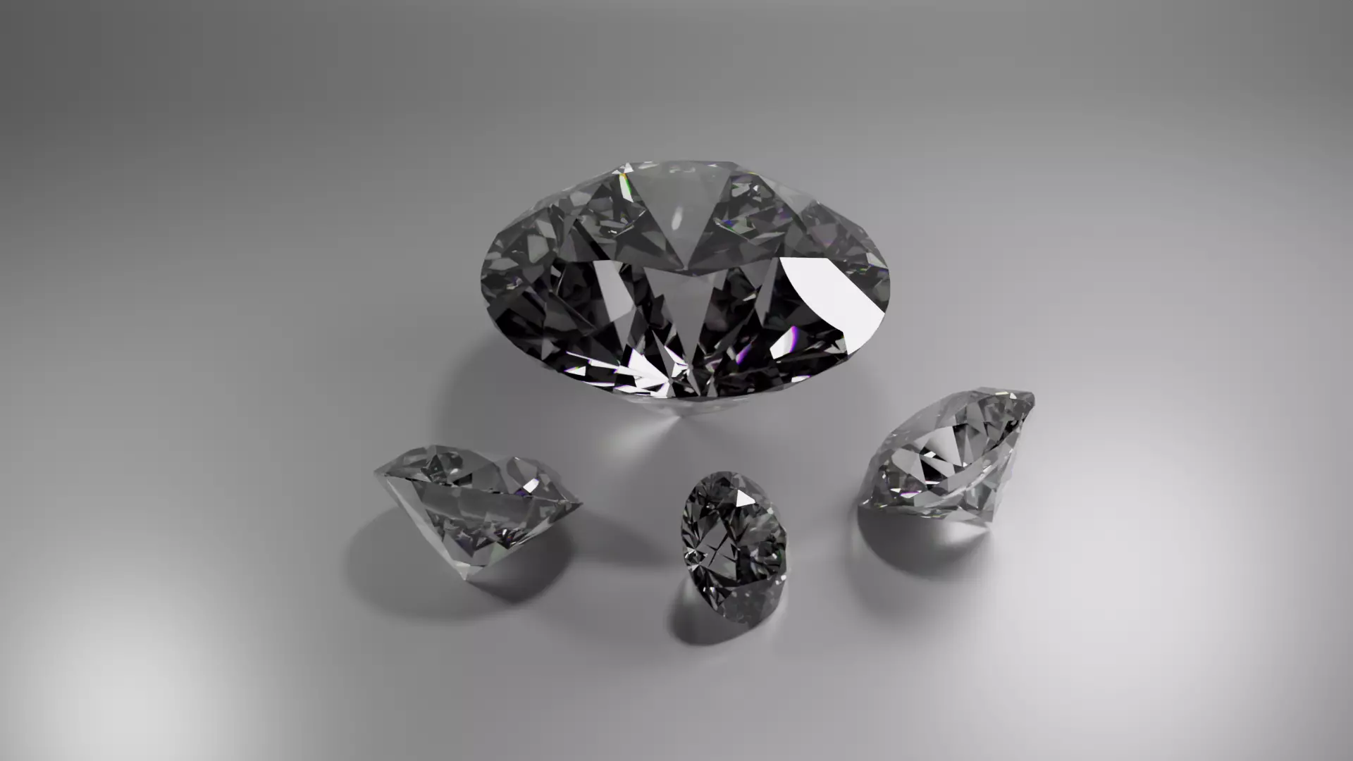 Diamond group of diamonds 3D model_0
