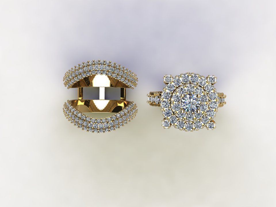 2 kind of women ring popular in Asia R15 3D model_1