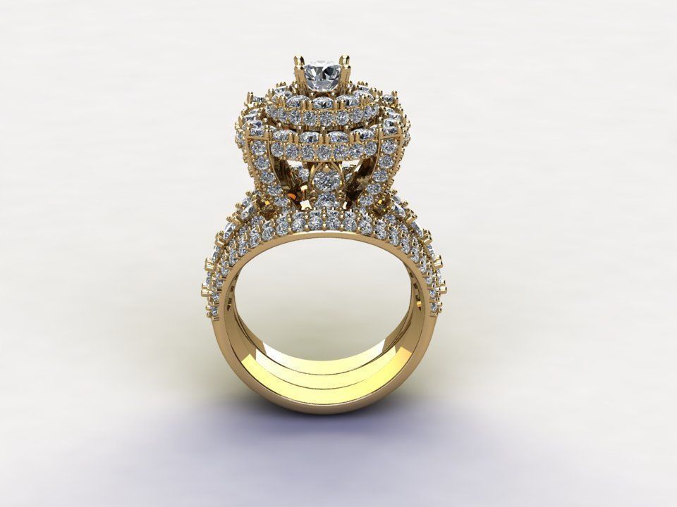 2 kind of women ring popular in Asia R15 3D model_4