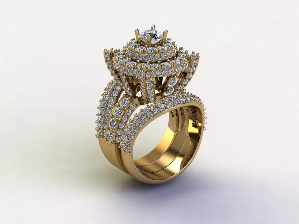2 kind of women ring popular in Asia R15 3D model_0