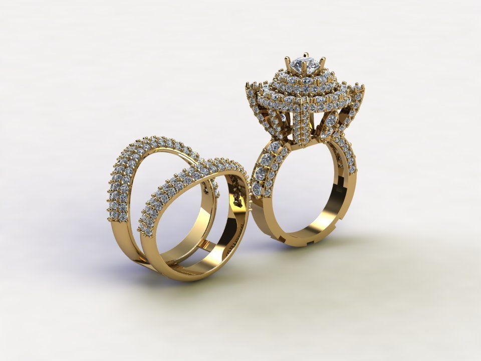 2 kind of women ring popular in Asia R15 3D model_8