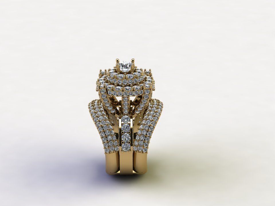 2 kind of women ring popular in Asia R15 3D model_6