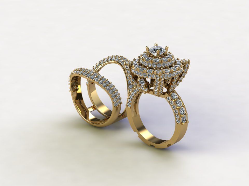 2 kind of women ring popular in Asia R15 3D model_9