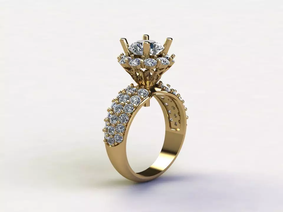 Women ring popular in Asia with 3dm cad file R103 3D model_0