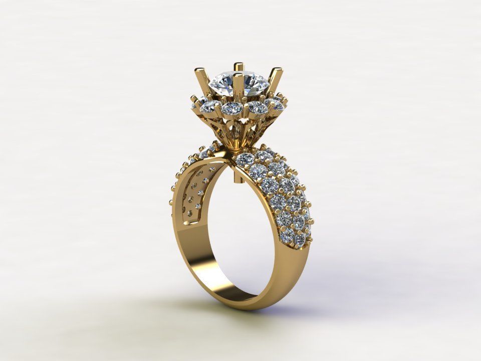 Women ring popular in Asia with 3dm cad file R103 3D model_1