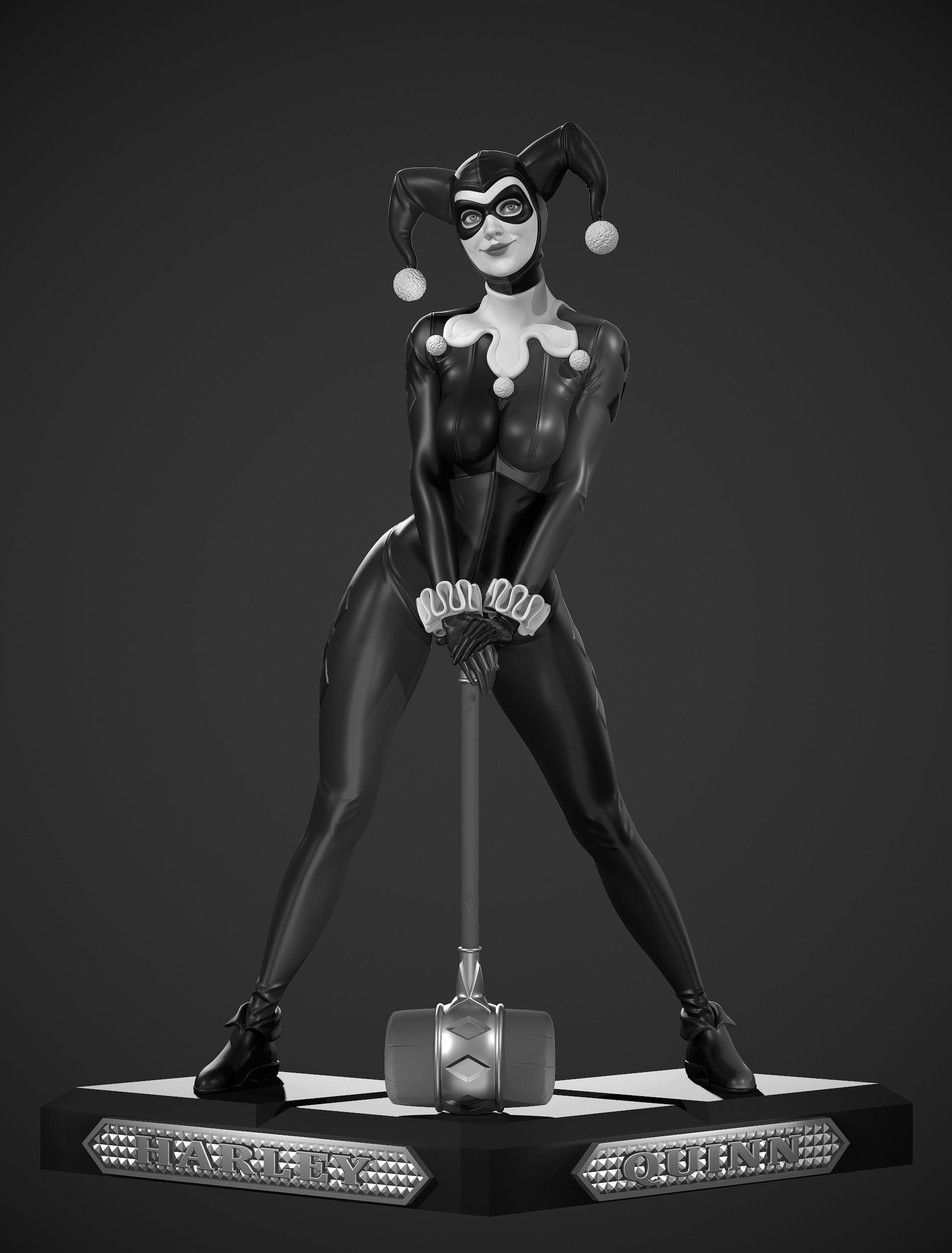 Harley Quinn Fan Art 3D print model_2