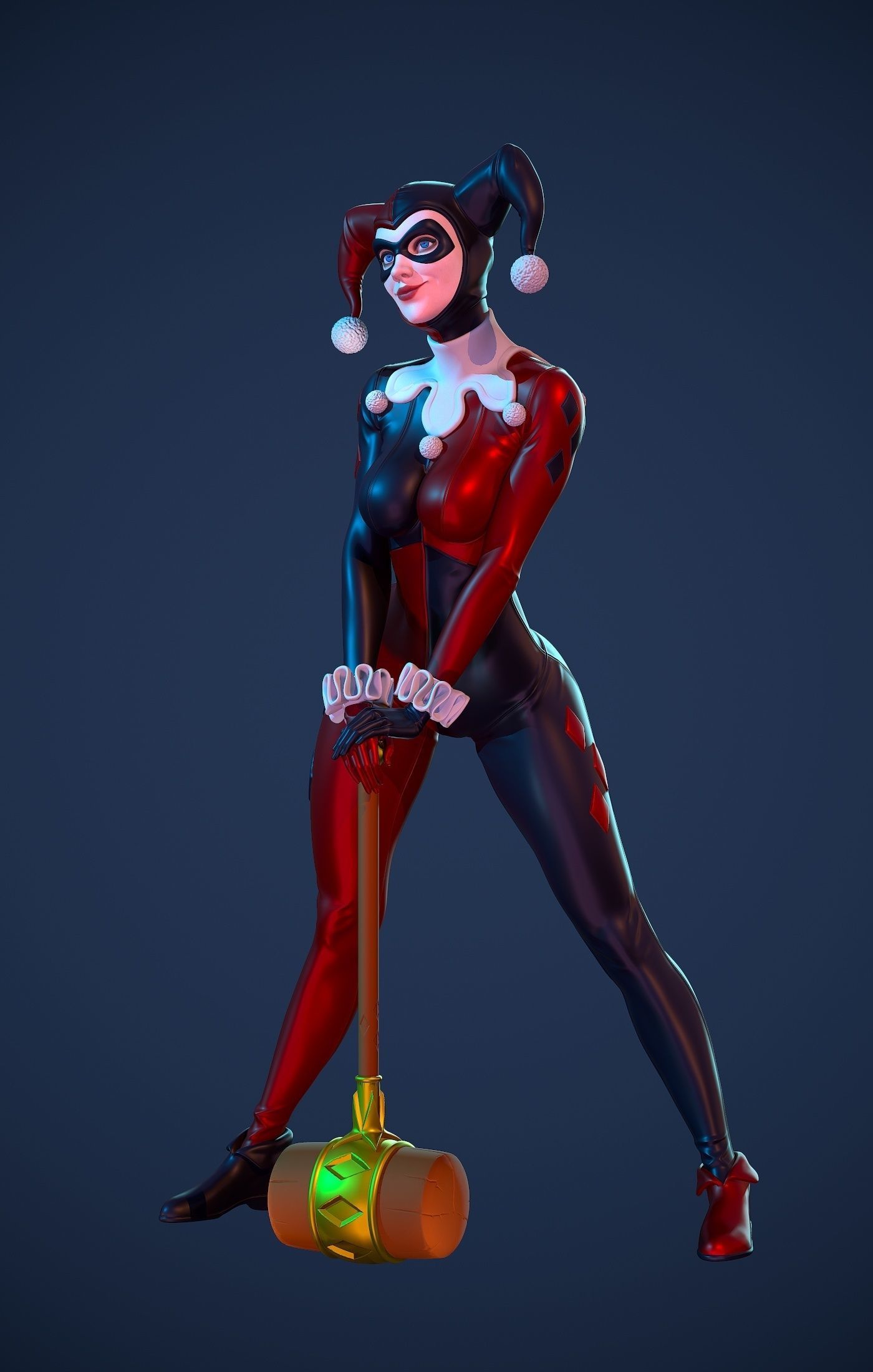 Harley Quinn Fan Art 3D print model_11