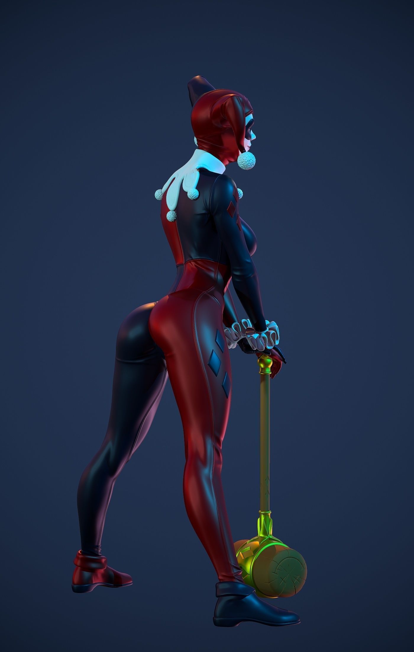 Harley Quinn Fan Art 3D print model_9