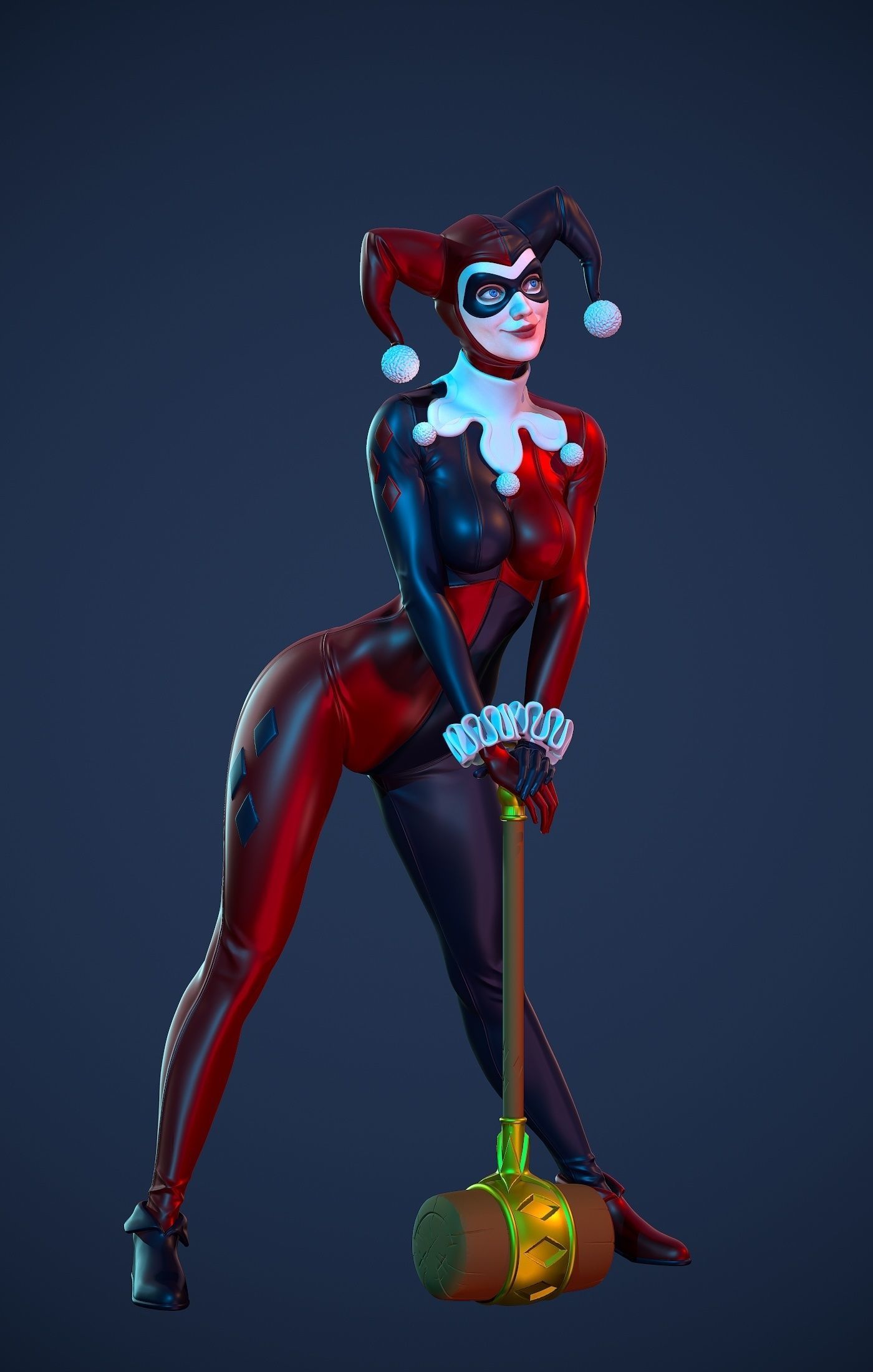 Harley Quinn Fan Art 3D print model_7
